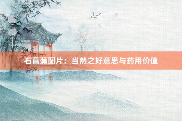 石菖蒲图片：当然之好意思与药用价值